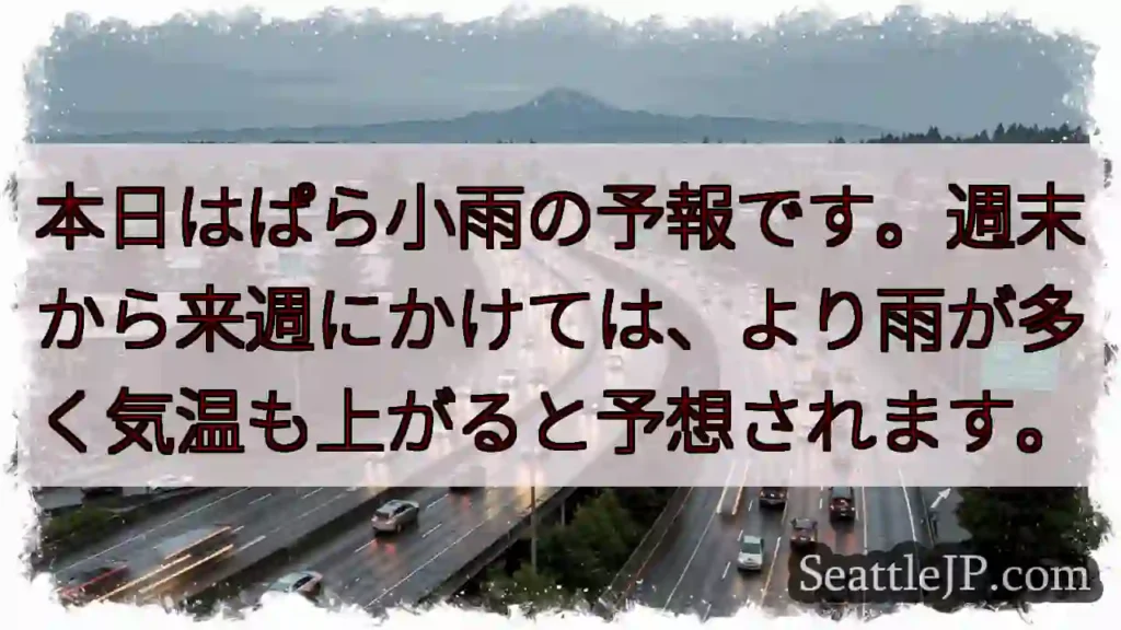 週末は雨!気温も上昇の予報☔️