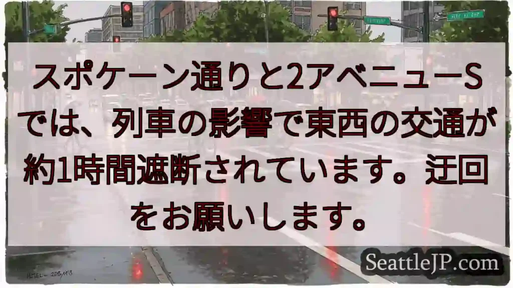 電車の影響で通行止め！迂回を