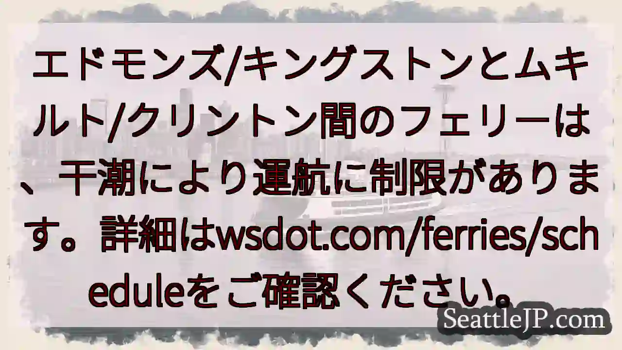 フェリー運航制限！詳細はこちら