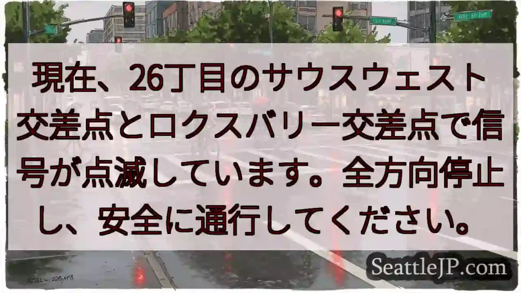 信号点滅！全方向停止！安全確認！