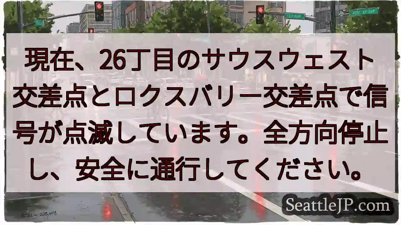 信号点滅！全方向停止！安全確認！