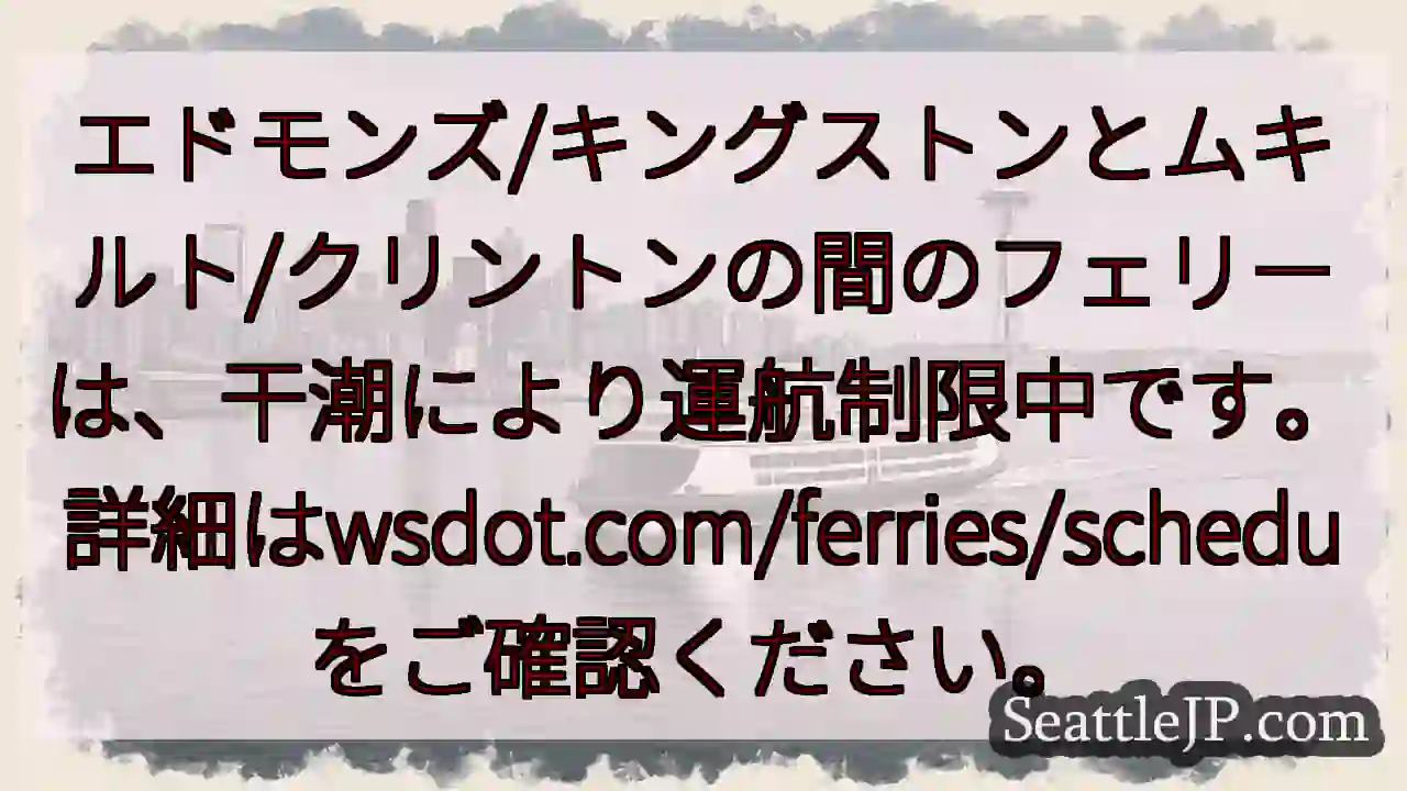 フェリー運航制限中！詳細はこちら