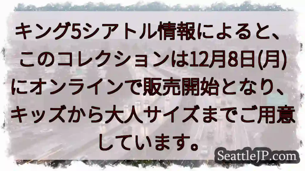 12月8日オンライン販売開始！キッズ～大人サイズ