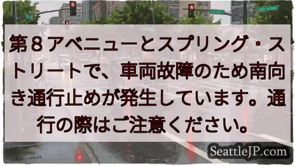 通行止め：第8丁目付近