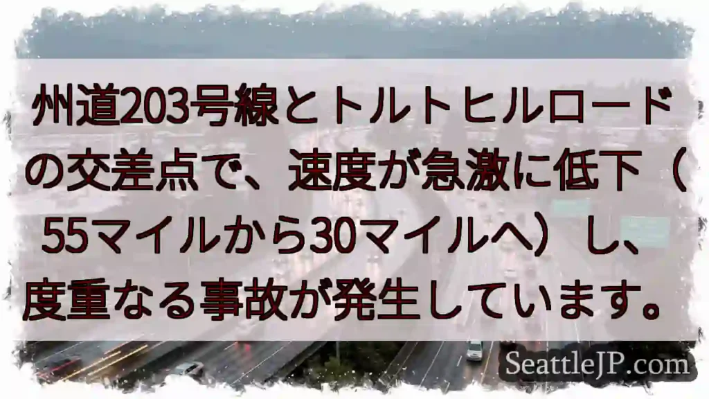 速度低下注意！事故多発交差点