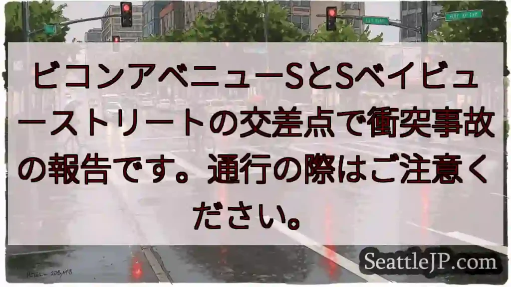 交差点で事故!通行注意