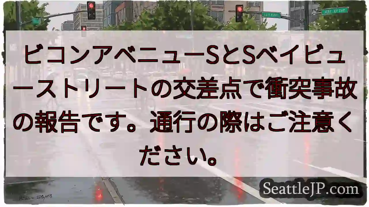 交差点で事故！通行注意