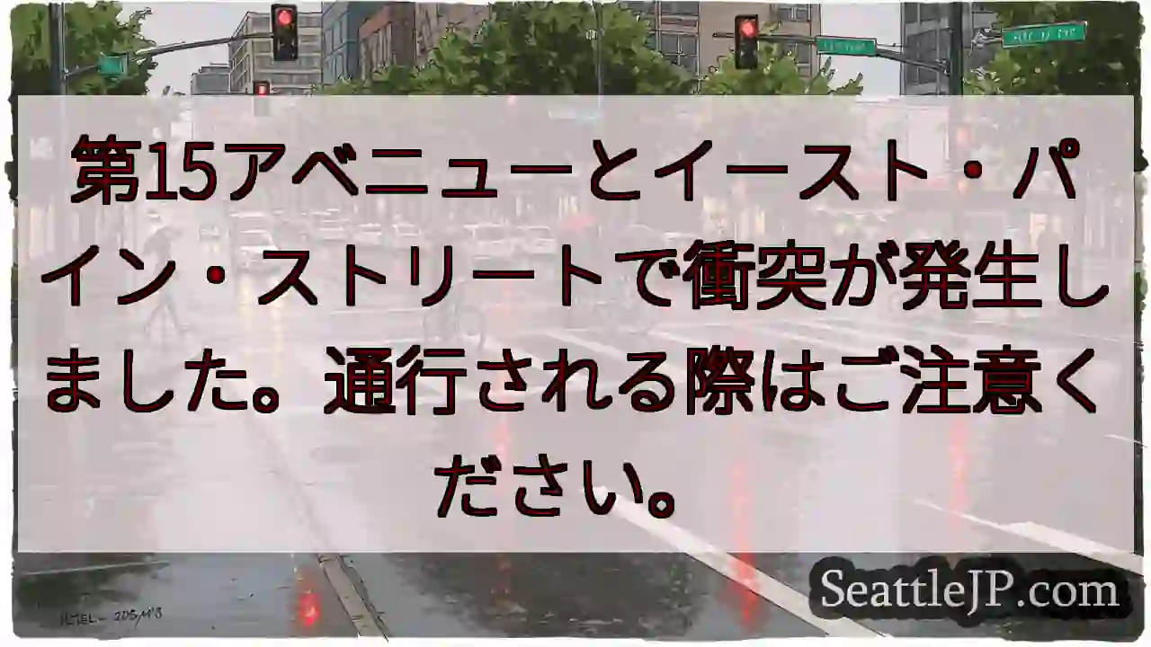 事故注意！15丁目・イースト・パイン交差点