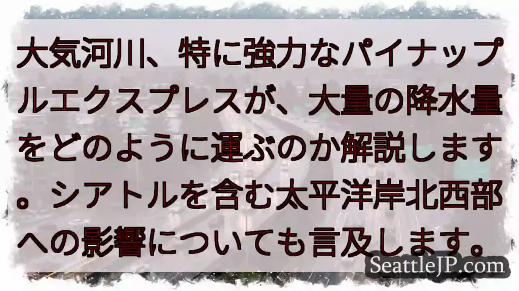 パイナップルエクスプレスで大雨！
