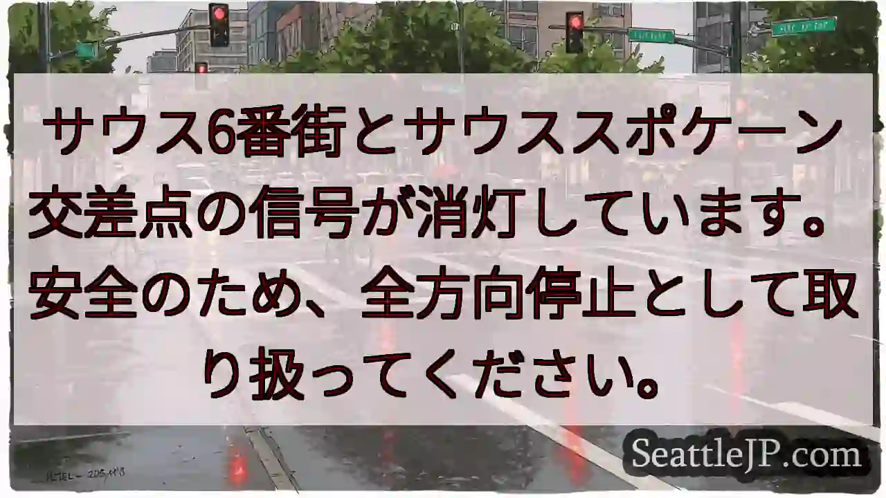 信号停止！全方向停止してください。