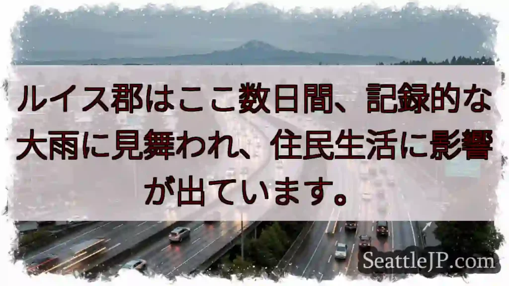 記録的豪雨、ルイス郡に影響
