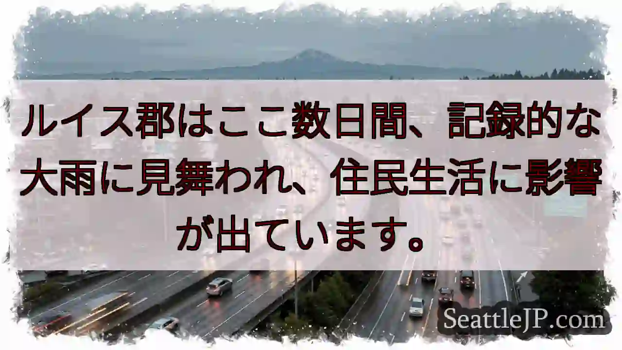 記録的豪雨、ルイス郡に影響