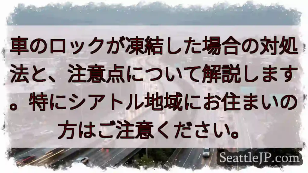 車の凍結対策!シアトル地域は要注意!
