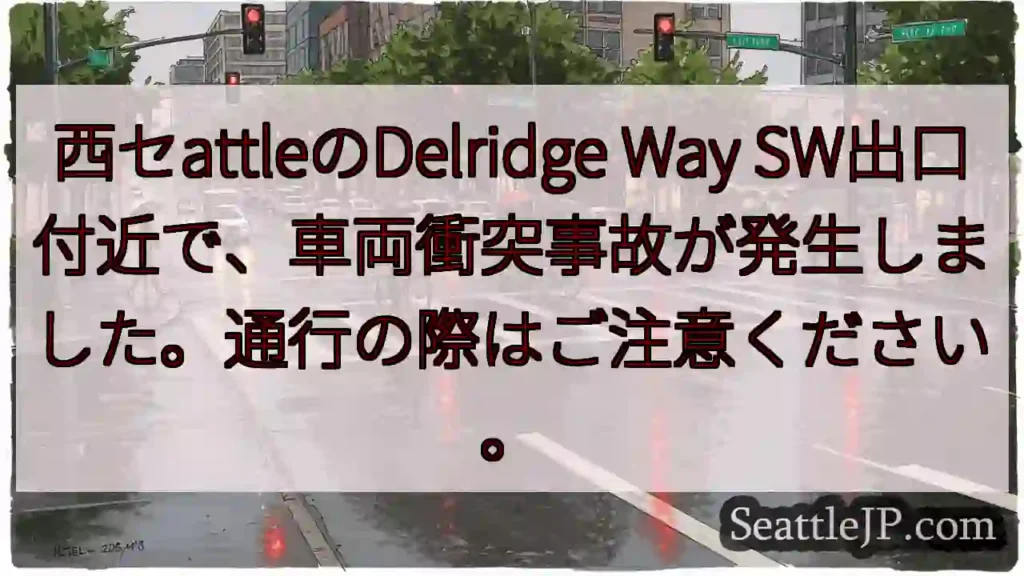 事故発生！Delridge Way SW通行注意