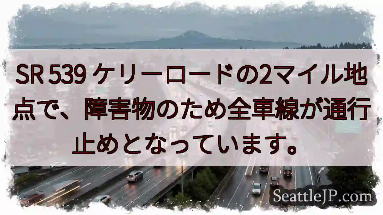 SR 539 全車線通行止め