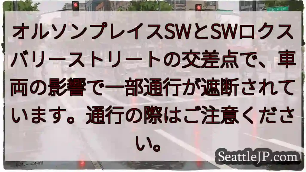 交差点通行規制⚠️車両の影響で一時中断