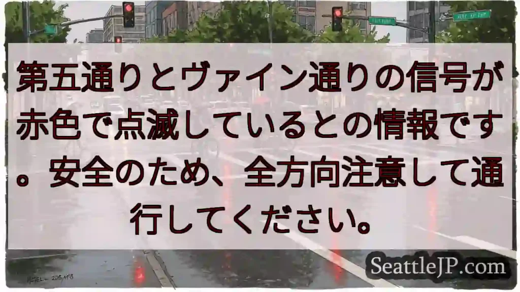 信号点滅！注意して渡りましょう