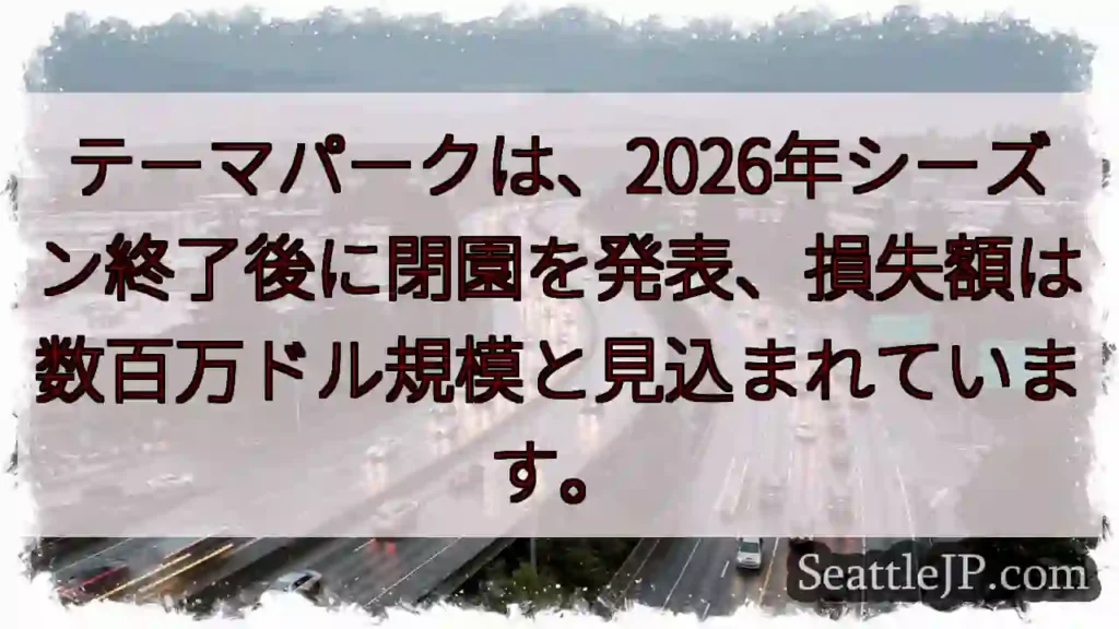 閉園決定…数百万ドルの損失