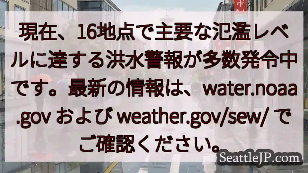 洪水警報！多数地点で氾濫レベル