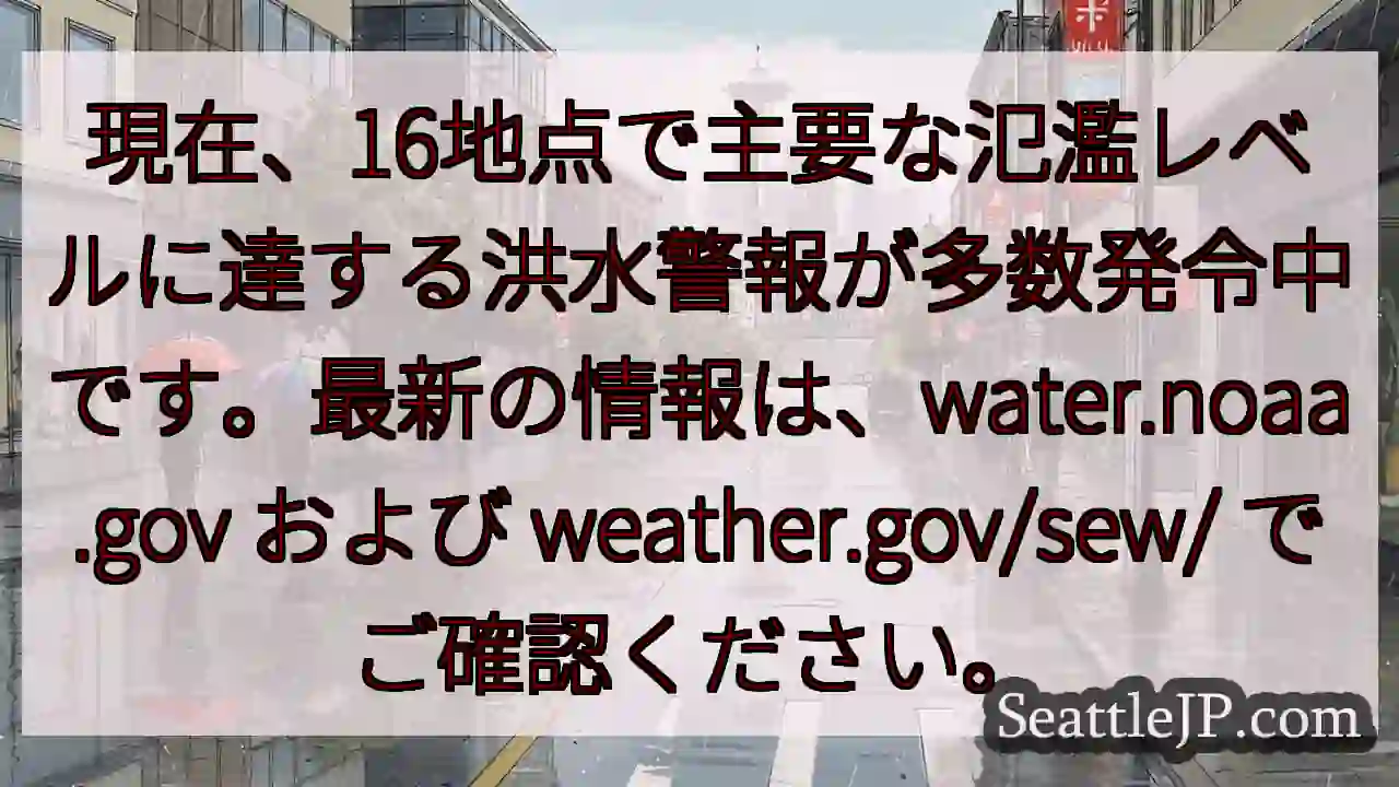 洪水警報！多数地点で氾濫レベル