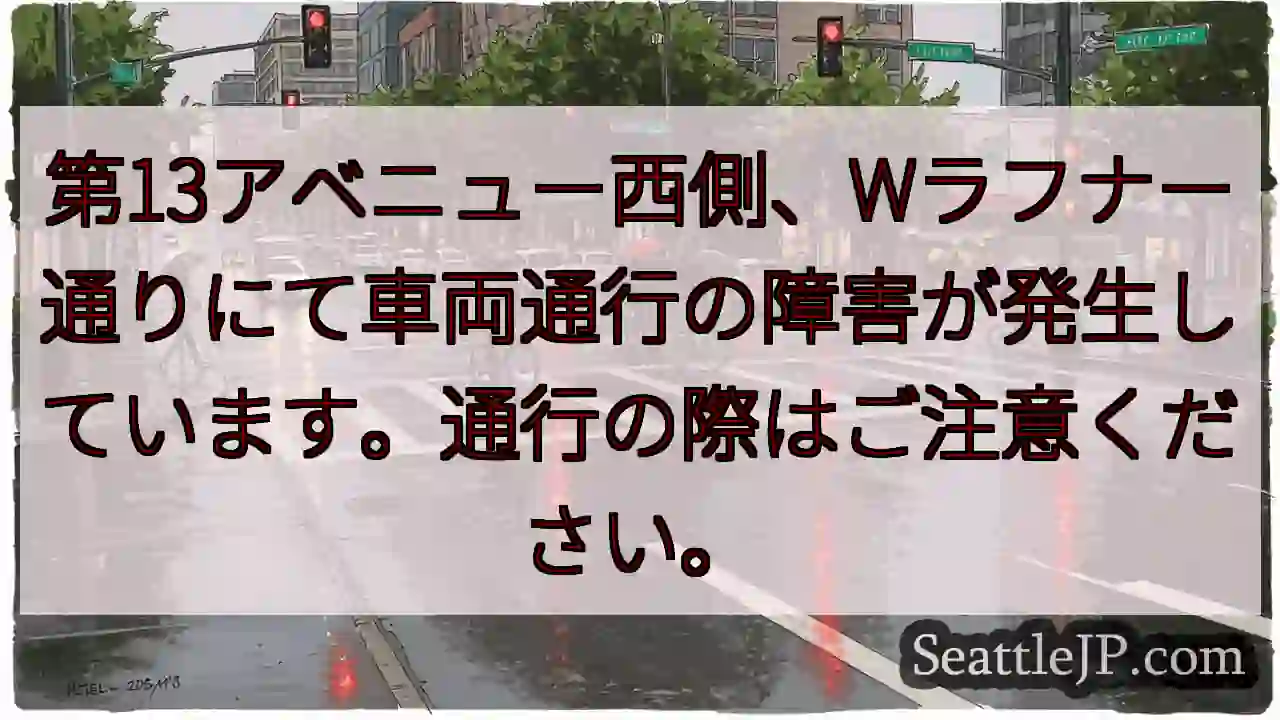 通行規制：Wラフナー通り付近
