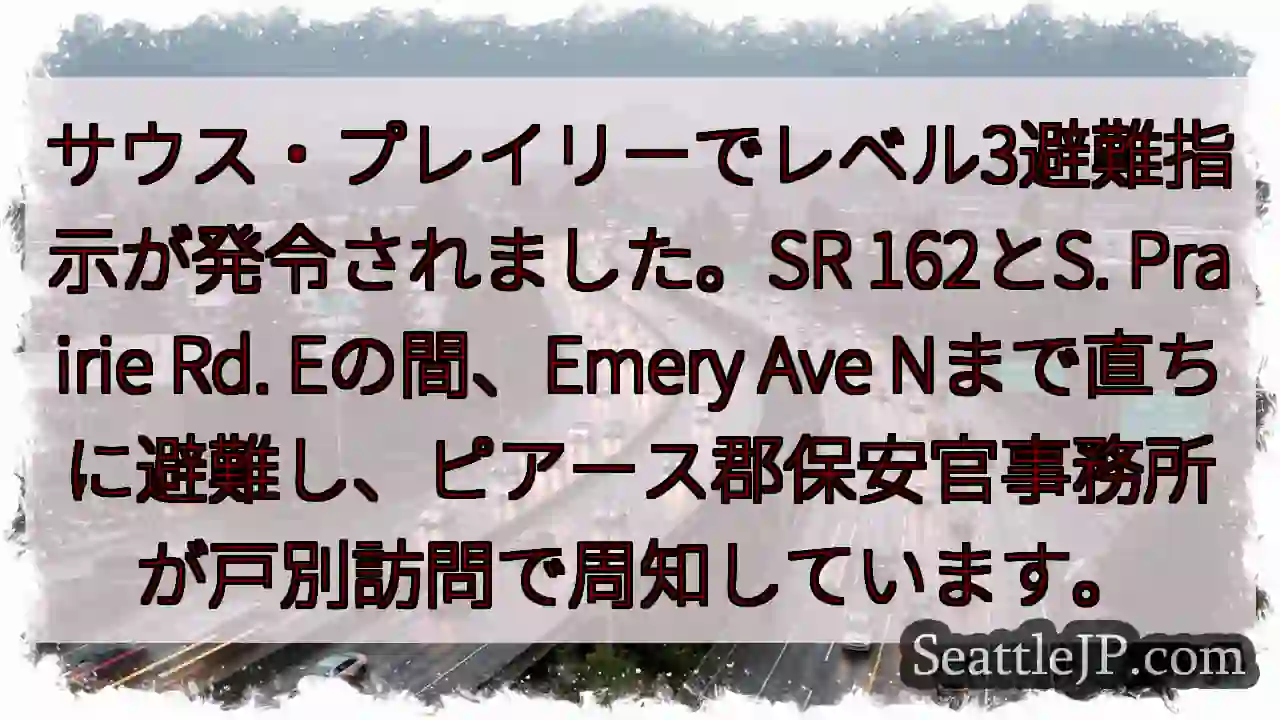 レベル3避難指示！急ぎ避難を！