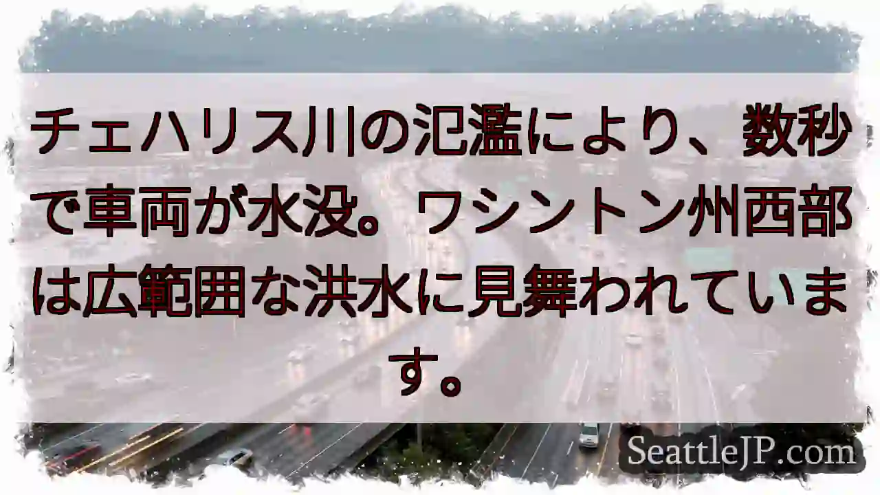 秒速水没！西部ワ州洪水