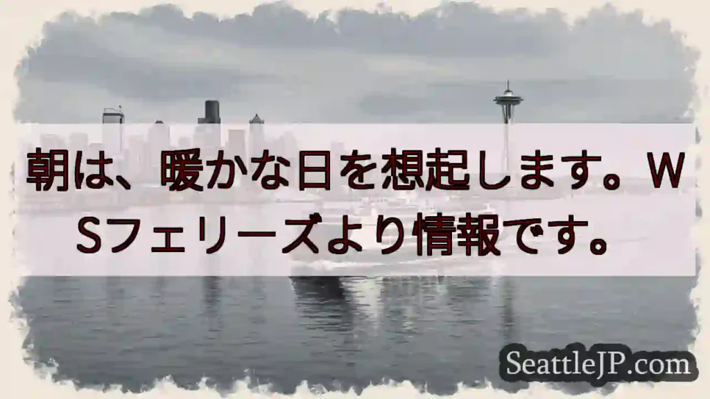 暖かな朝、WSフェリーズより。