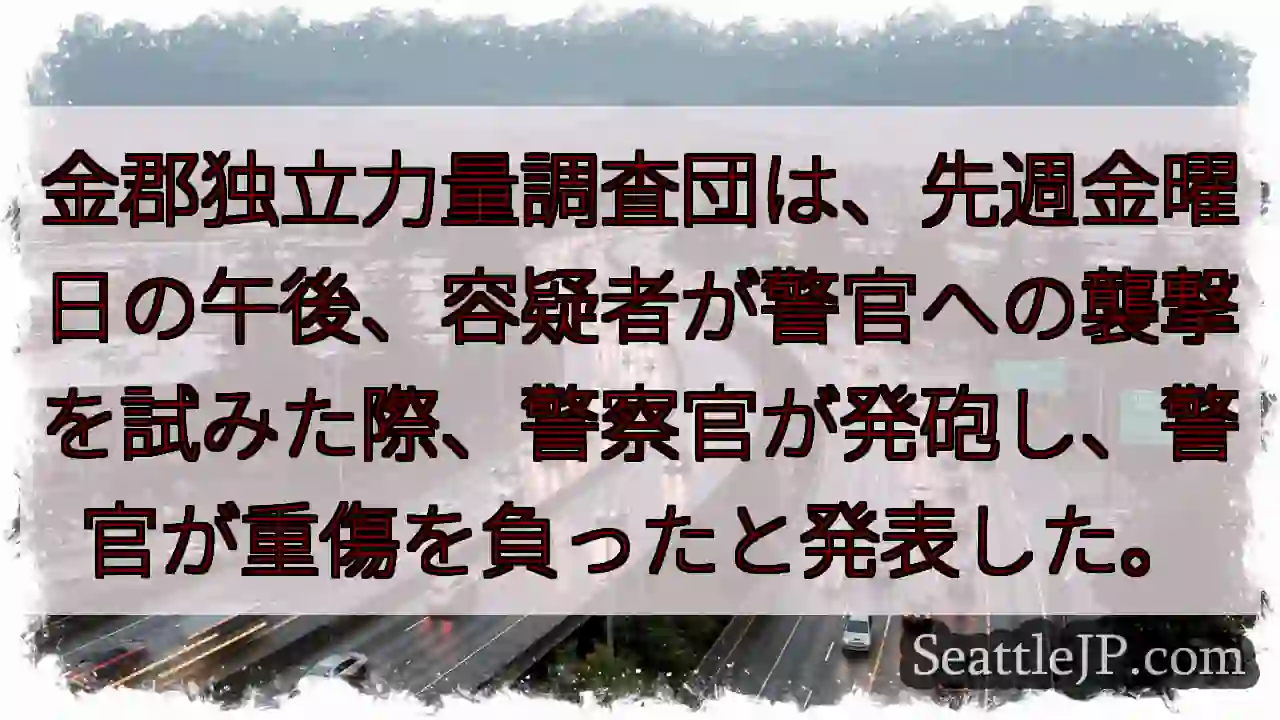 警官発砲！負傷者発生