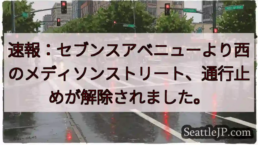メディソンストリート、通行止め解除！