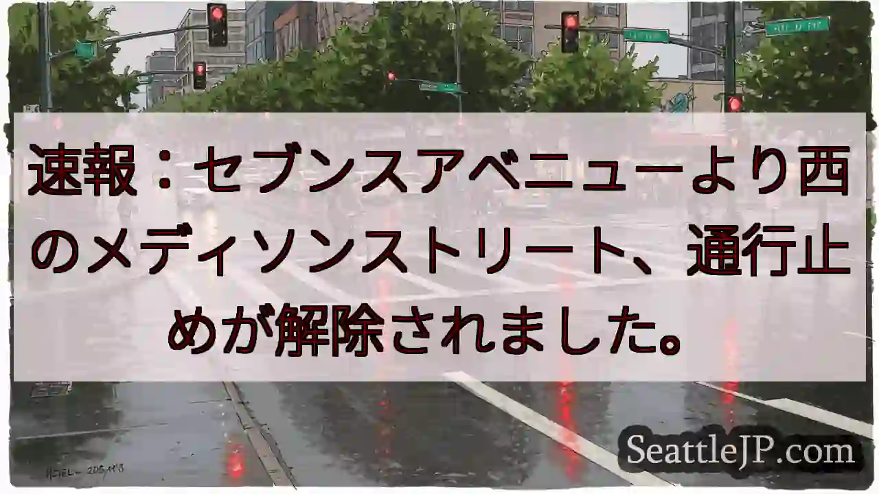 メディソンストリート、通行止め解除！