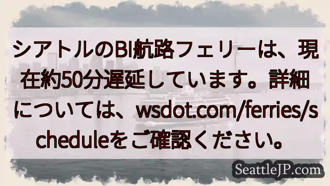 フェリー遅延中！約50分