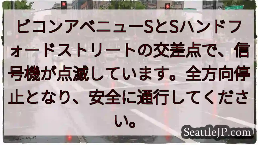 信号点滅！全方向停止！
