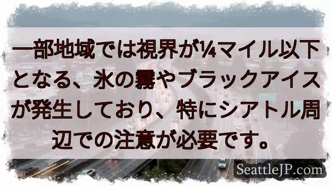 視界不良！氷の霧に注意