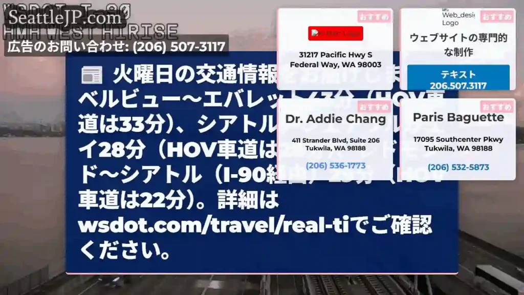 交通情報：主要路線の所要時間