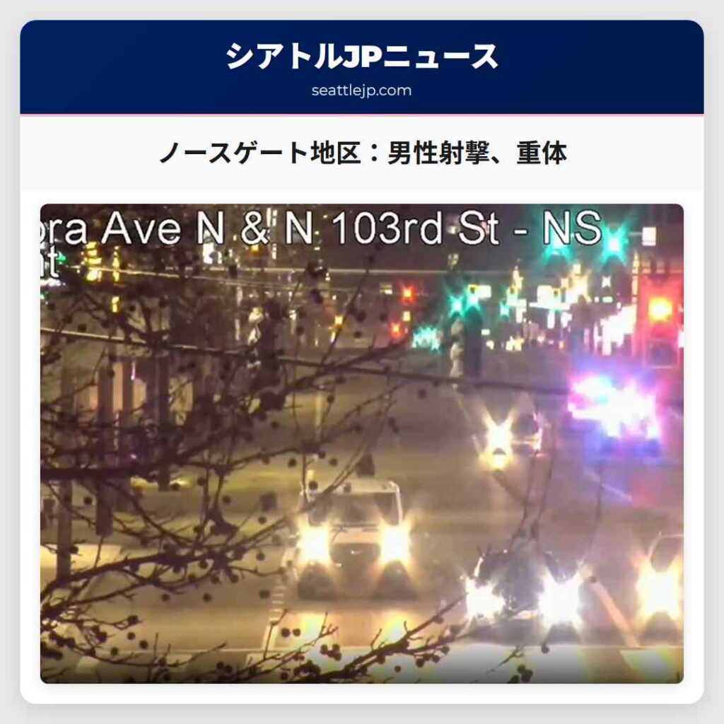 ノースゲート地区：男性射撃、重体