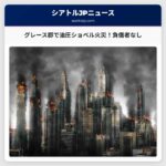 グレース・ハーバー郡で油圧ショベルの火災が発生