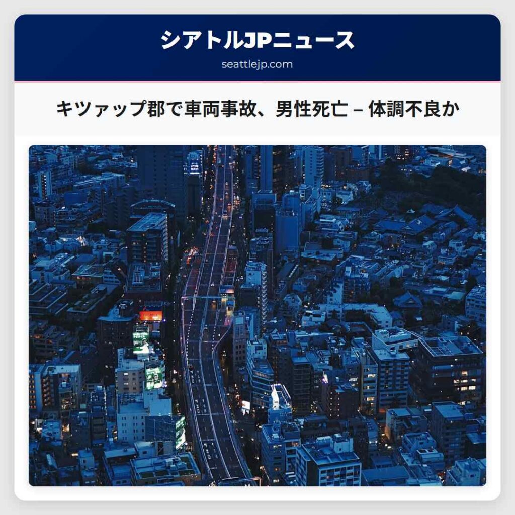 キツァップ郡で車両事故、男性死亡 – 体調不良か