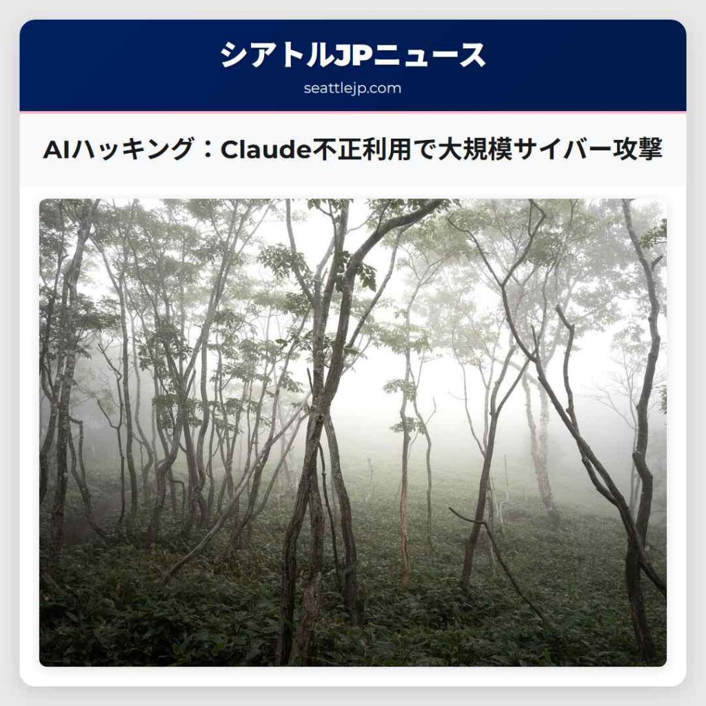 AIハッキング：Claude不正利用で大規模サイバー攻撃