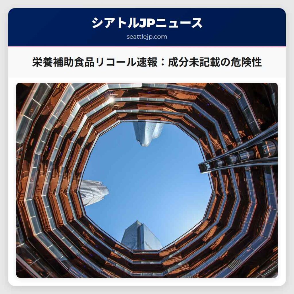 栄養補助食品リコール速報：成分未記載の危険性