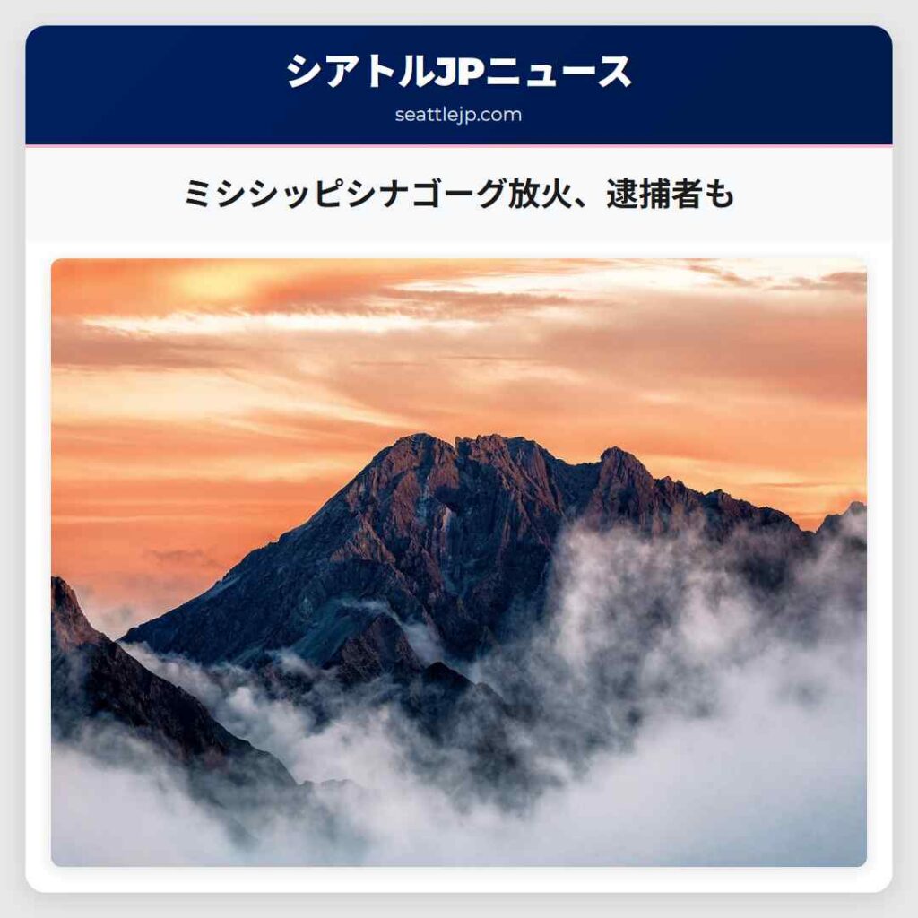 ミシシッピシナゴーグ放火、逮捕者も