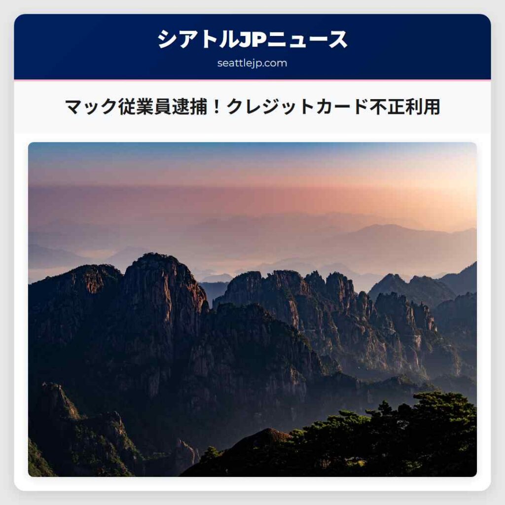 シアトルニュース 6 マック従業員逮捕!クレジットカード不正利用