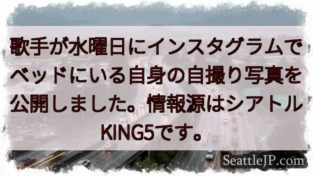 歌手、ベッドで自撮り公開!