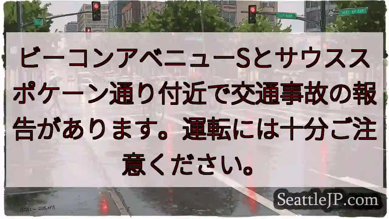 事故情報：ビーコンアベニュー付近