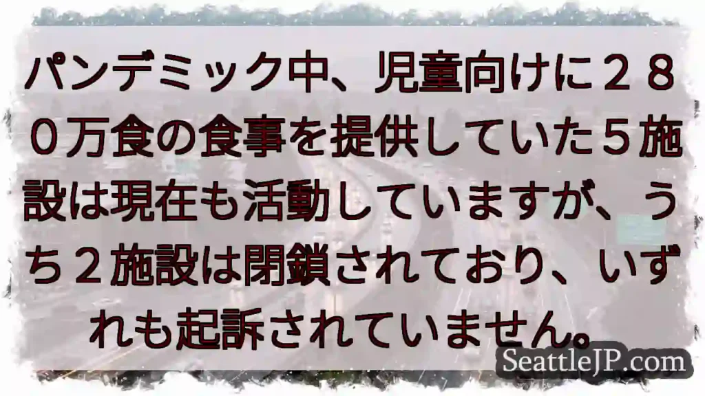 閉鎖された施設、起訴なし