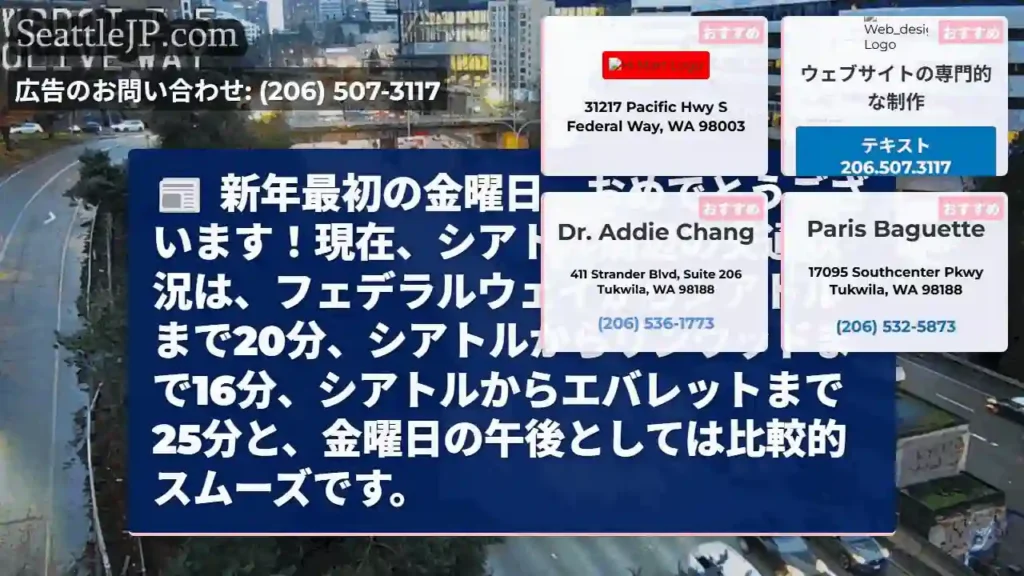 金曜日の交通情報！スムーズ？