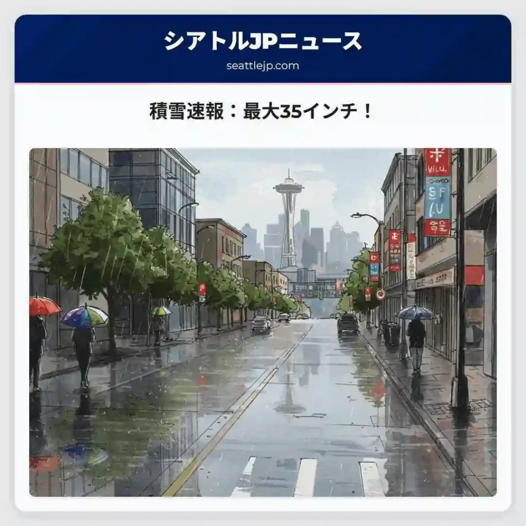 積雪速報：最大35インチ！