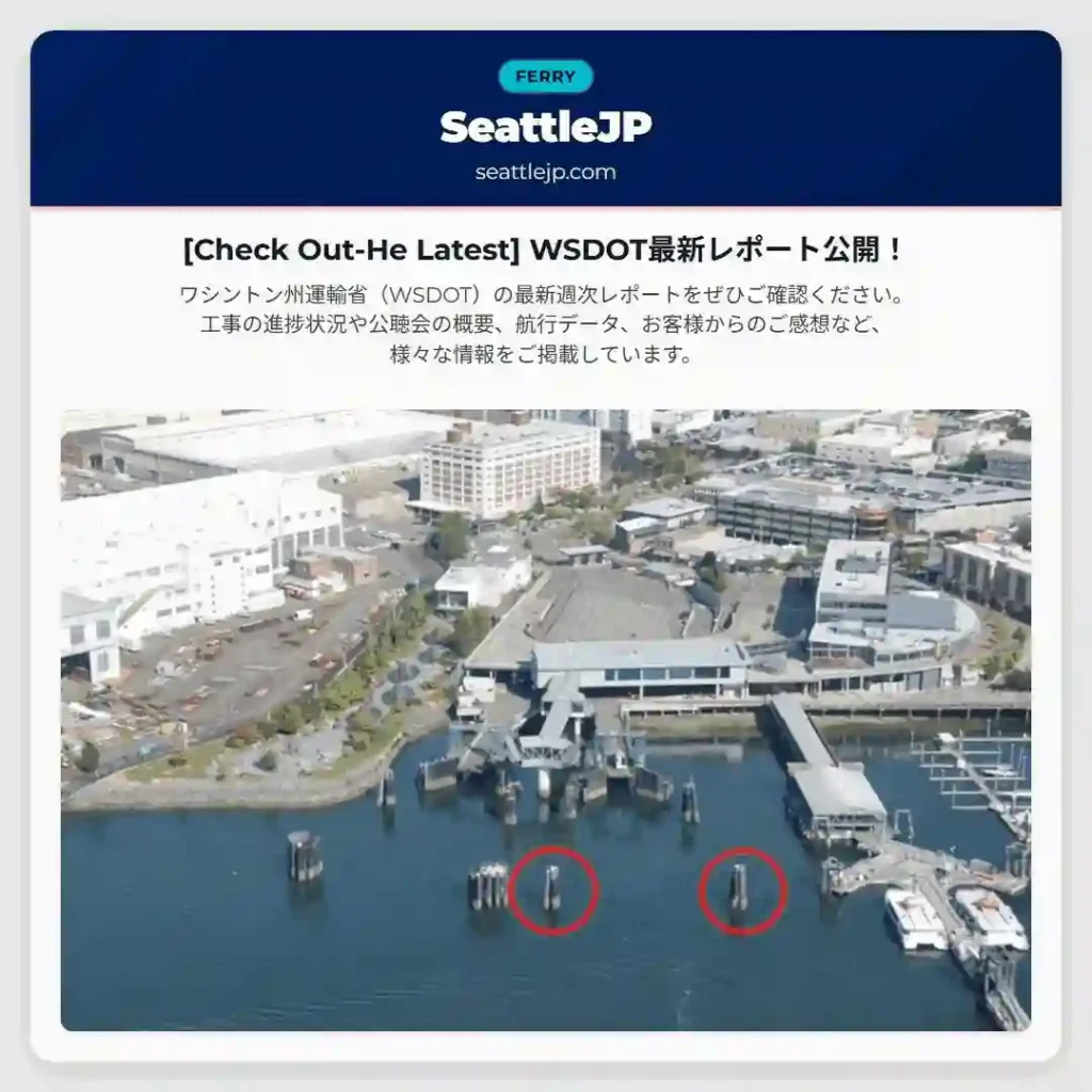 [Check Out-He Latest] WSDOT最新レポート公開！