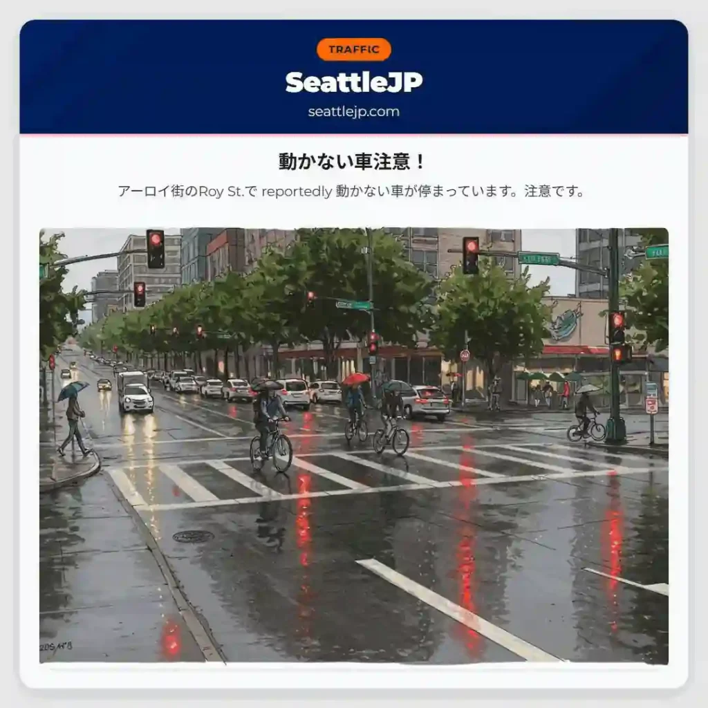 動かない車注意！