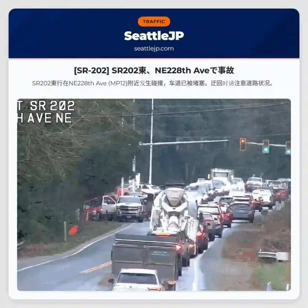 [SR-202] SR202東、NE228th Aveで事故